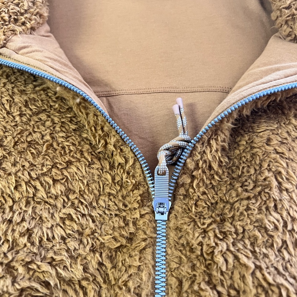 NWOT Lululemon Athletica soft fur reversible Jacket Sherpa Jacket L XL 12 14 - Picture 8 of 10